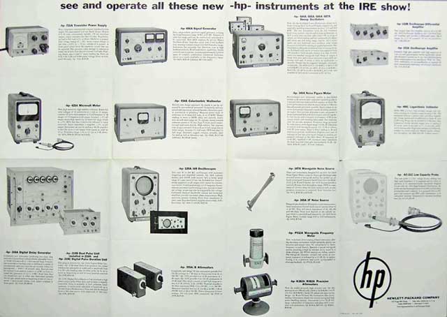 Реклама продукции компании Hewlett-Packard в 1958 году