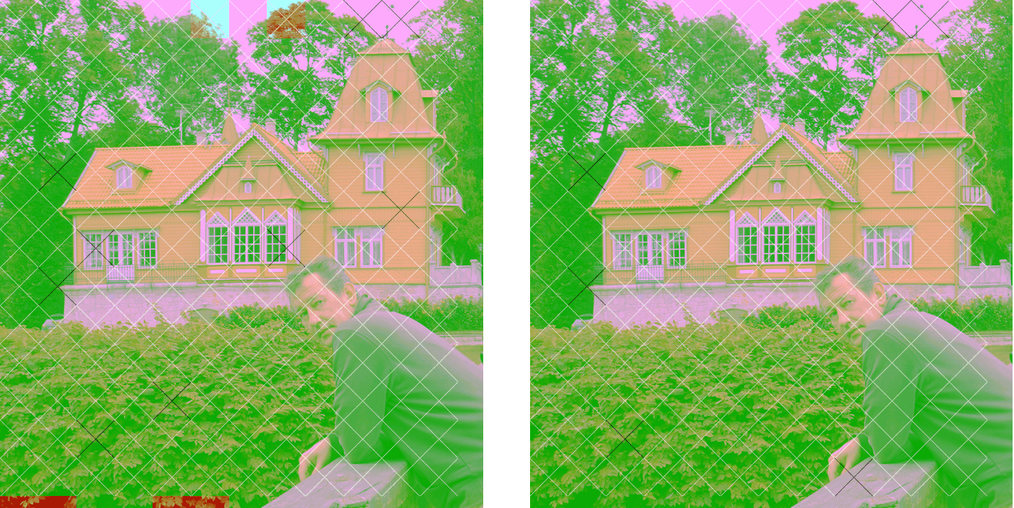 Рисунок 5. Фотографии после смены формата. Слева изображение в формате JPEG, сохранённое с коэффициентом качества 10, справа – изображение, сохранённое с коэффициентом качества 12