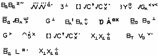 Рисунок 1. Письменное обозначение жестов с использованием нотации У. Стокоу