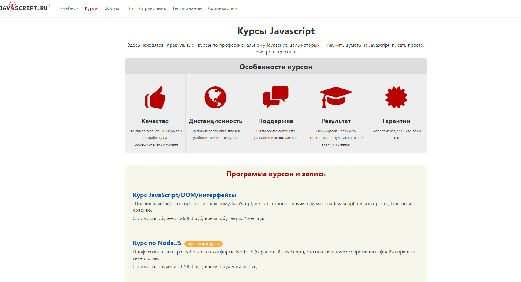 Рисунок 7. Learn JavaScript.ru