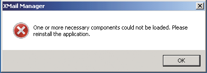 Cообщение об ошибке при запуске XMail Manager под Windows Vista